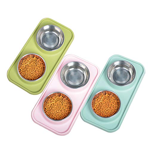 Dashun Tazón de alimentación de agua para mascotas para perros, gatos, dispensador de agua de contenedor de comida lenta alimentador taza plato, gatito cachorro alimentos agua leche leche pote
