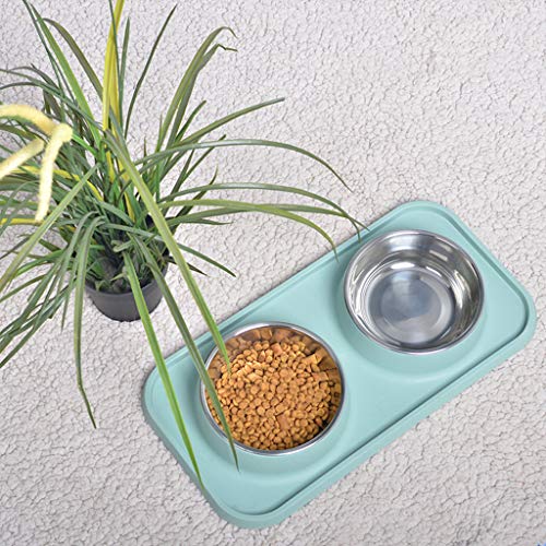 Dashun Tazón de alimentación de agua para mascotas para perros, gatos, dispensador de agua de contenedor de comida lenta alimentador taza plato, gatito cachorro alimentos agua leche leche pote