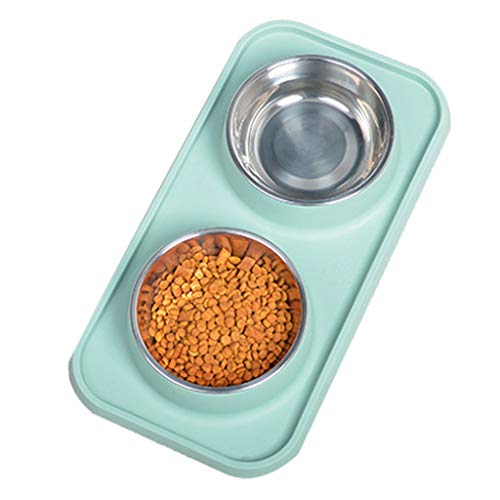 Dashun Tazón de alimentación de agua para mascotas para perros, gatos, dispensador de agua de contenedor de comida lenta alimentador taza plato, gatito cachorro alimentos agua leche leche pote