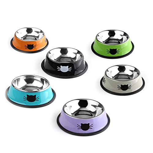 Dashun Tazón de alimentación de agua para mascotas para perros, gatos, dispensador de agua de contenedor de comida lenta alimentador taza plato, gatito cachorro alimentos agua leche leche pote