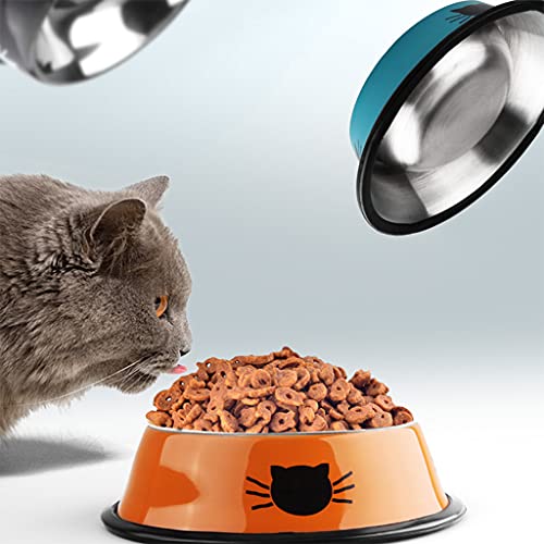 Dashun Tazón de alimentación de agua para mascotas para perros, gatos, dispensador de agua de contenedor de comida lenta alimentador taza plato, gatito cachorro alimentos agua leche leche pote