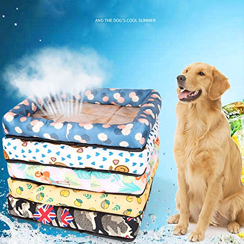 Da.Wa 1x Cama de enfriamiento Cama para el Verano Cama fría Cama de bambú para Perros Gato Gato 40 * 30 CM