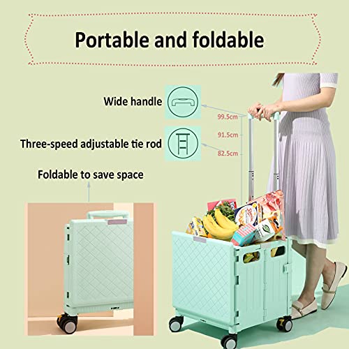 DBMGB Carro Transporte Plegable, Carretilla de Mano de Carga con Tapa Corrediza, Carrito per Llevar Equipaje, Comida y Mascotas, 45L