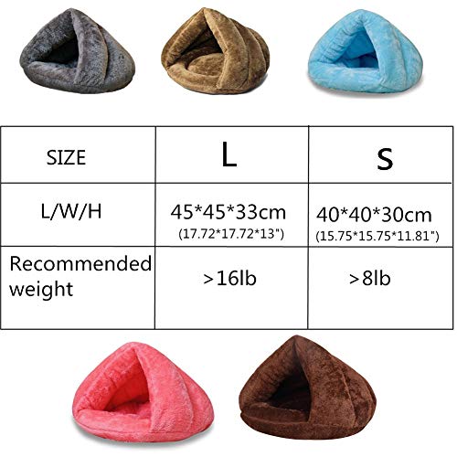 DC CLOUD Cama Gato Cama Perro Pequeño Caseta Perro Interior Nido Mascota Caliente Cama del Perro Cama De Veterinario para Perros Camas para Gatos Mascota Cueva Brwon,s