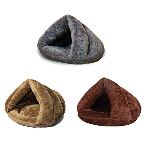 DC CLOUD Cama Gato Cama Perro Pequeño Caseta Perro Interior Nido Mascota Caliente Cama del Perro Cama De Veterinario para Perros Camas para Gatos Mascota Cueva Brwon,s