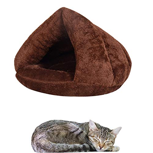 DC CLOUD Cama Gato Cama Perro Pequeño Caseta Perro Interior Nido Mascota Caliente Cama del Perro Cama De Veterinario para Perros Camas para Gatos Mascota Cueva Brwon,s