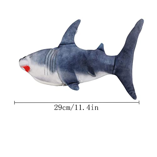DC CLOUD Juguete EléCtrico del Animal DoméStico del Juguete del Juguete del Gato,Golpear A Los Peces Juguete Divertido del Gato del Animal DoméStico del Juguete De Los Pescados De La Felpa Shark