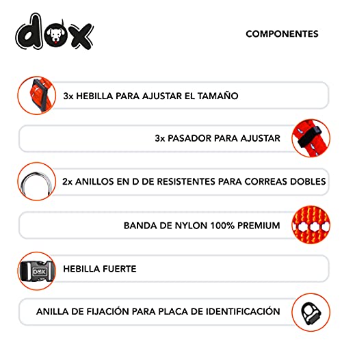 DDOXX Arnés Perro Step-In Nylon, Reflectante, Ajustable | Muchos Colores & Tamaños | para Perros Pequeño, Mediano y Grande | Accesorios Gato Cachorro | Naranja, XXS