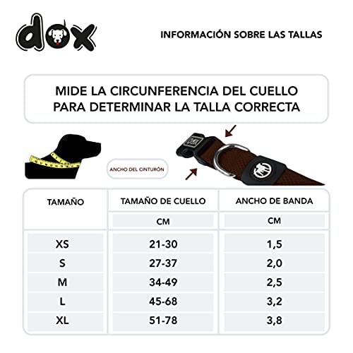 DDOXX Collar Perro Air Mesh, Ajustable, Acolchado | Muchos Colores & Tamaños | para Perros Pequeño, Mediano y Grande | Collares Accesorios Gato Cachorro | Marrón, L