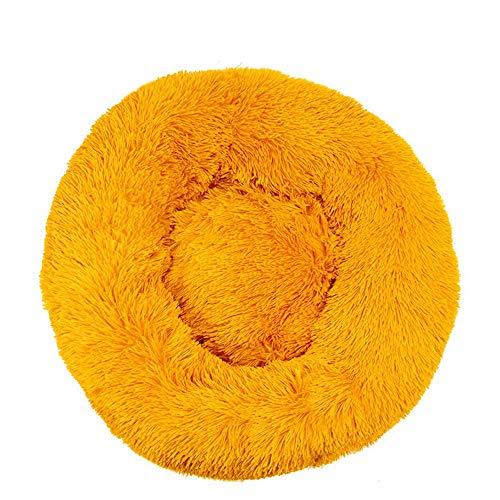 Decdeal Cama de Gato Donut Base Cama Redonda Impermeable Antideslizante Lavable a Máquina Duradera para Mascotas Cama de Lujo Mullida para Perros Cachorros Gatitos 40cm