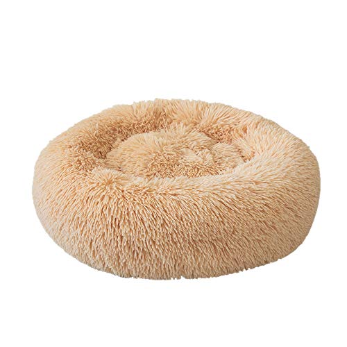 Decdeal - Cama para gato, cama para perro, cama blanda, redonda, para mascotas, cama para perro o gatito