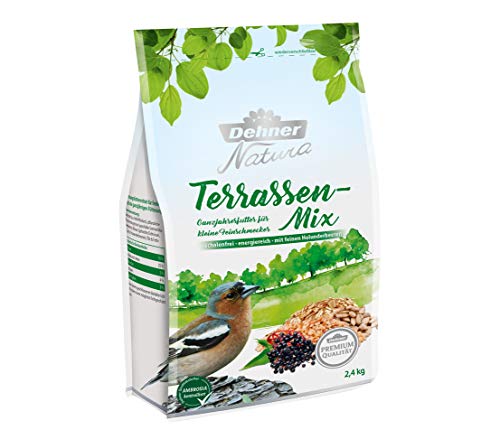 Dehner Comida para pájaros Silvestres de Natura, Mezcla de cáscara, sin cáscara, 2,4 kg