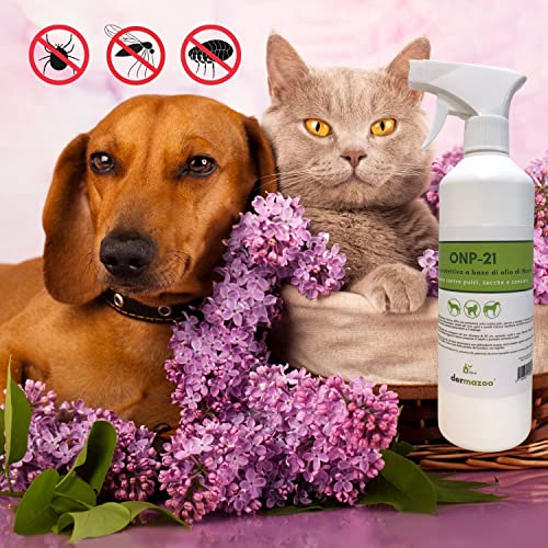 Dermazoo Loción a base de aceite de neem ONP-21 – Loción en spray lista para usar – Repelente y protector contra pulgas, peces, mosquitos y mosquitos