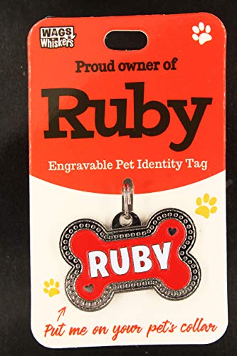 DESIRABLE GIFTS Los nombres de etiquetas de perro de RUBY PERSONALIZADOS Y WHISKERS NO PUEDEN CAMBIARSE