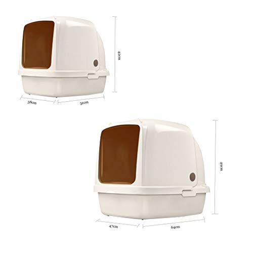 dhcsf Arenero Gato Lavabo Cerrado for la Arena for Gatos Espacio Grande Gato Aseo Gato Orejas Lavabo for la Basura del Gato Gato Completamente Cerrado Gato de Arena Gato Arenero Gatos Autolimpiable