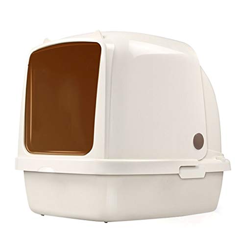 dhcsf Arenero Gato Lavabo Cerrado for la Arena for Gatos Espacio Grande Gato Aseo Gato Orejas Lavabo for la Basura del Gato Gato Completamente Cerrado Gato de Arena Gato Arenero Gatos Autolimpiable