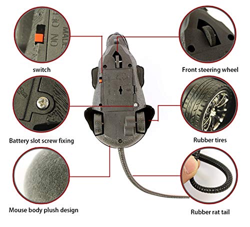 DHGTEP Ratones Electrónicos Juguetes para Gatos Control Remoto InalámbricoRatón de Peluche Divertido Juguete Interactivo para Gatos (Color : Brown)