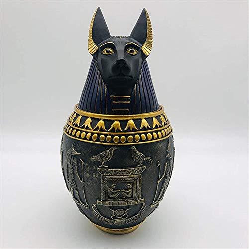 DHGTEP Urna para Mascotas Estilo Faraón Egipcio Suministros Funerarios para Mascotas Grandes Y Medianas Urna para Perros Grandes Y Medianos Sin Sellar (Size : 12 x 24.5 cm)