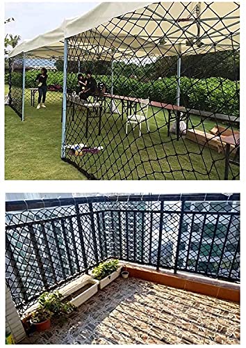 DiáMetro 8 Mm Red De ProteccióN Para Gatos Negros Rejilla 4 Cm Red De Seguridad Para Edificios NiñOs ProteccióN Contra CaíDas Su Casa BalcóN Perro Gato Defender Baranda Escaleras