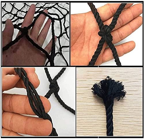 DiáMetro 8 Mm Red De ProteccióN Para Gatos Negros Rejilla 4 Cm Red De Seguridad Para Edificios NiñOs ProteccióN Contra CaíDas Su Casa BalcóN Perro Gato Defender Baranda Escaleras