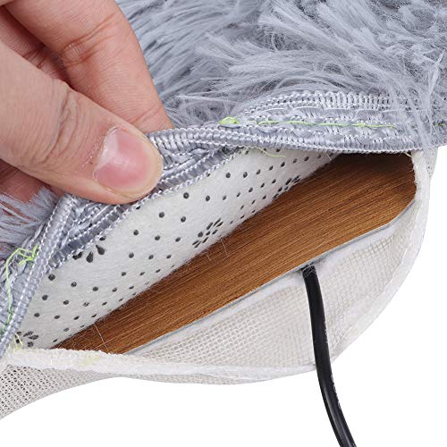 Dibiao Almohadilla Calefactora Pet 15. Manta Eléctrica de 75 Pulgadas de Temperatura Constante de Felpa de Gato Perro Alfombra de Calentamiento Impermeable Interfaz USB para Cama Grande