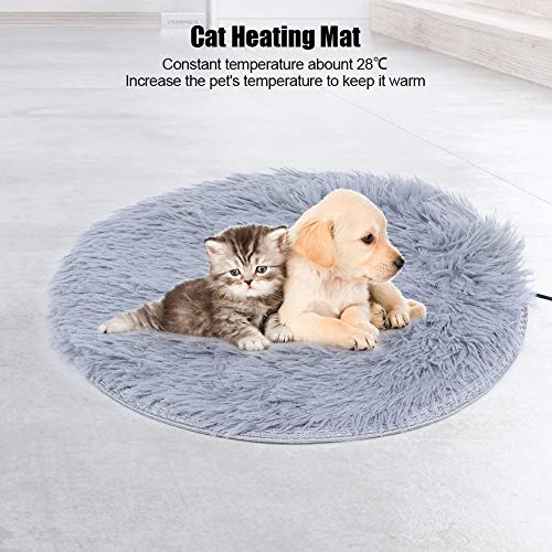Dibiao Almohadilla Calefactora Pet 15. Manta Eléctrica de 75 Pulgadas de Temperatura Constante de Felpa de Gato Perro Alfombra de Calentamiento Impermeable Interfaz USB para Cama Grande