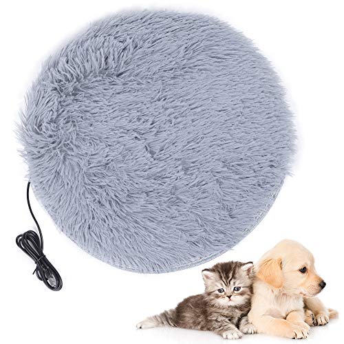 Dibiao Almohadilla Calefactora Pet 15. Manta Eléctrica de 75 Pulgadas de Temperatura Constante de Felpa de Gato Perro Alfombra de Calentamiento Impermeable Interfaz USB para Cama Grande
