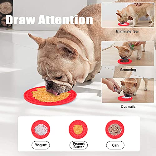 Diealles Shine Almohadilla para Lamer, 2 Piezas Likit Mat, Lick Mat con Súper Succión para Mascotas Baño Aseo y Entrenamiento Perros