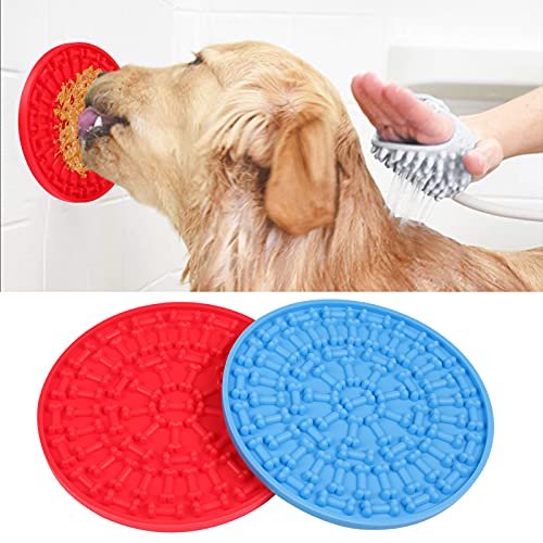 Diealles Shine Almohadilla para Lamer, 2 Piezas Likit Mat, Lick Mat con Súper Succión para Mascotas Baño Aseo y Entrenamiento Perros