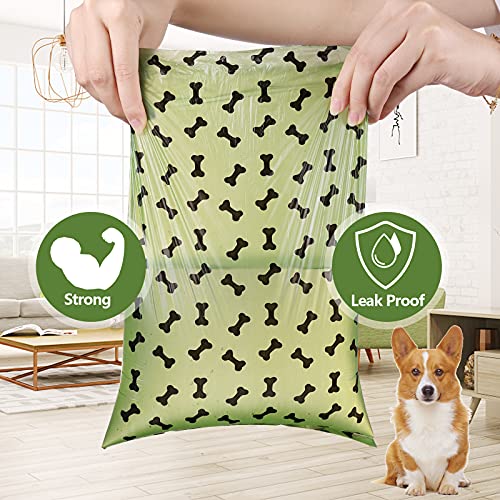 Diealles Shine Bolsas para Caca de Perro, 270 Unidades Bolsas para Excrementos, Bolsas Caca Perro con Dispensador y Clip, Olor, 18 Rollos