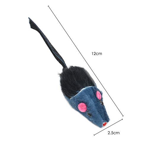 DIGIFLEX Ratones Juguetes para Gatos - 4 Ratones con Nepeta y Sonajero - Juguetes para Mascotas