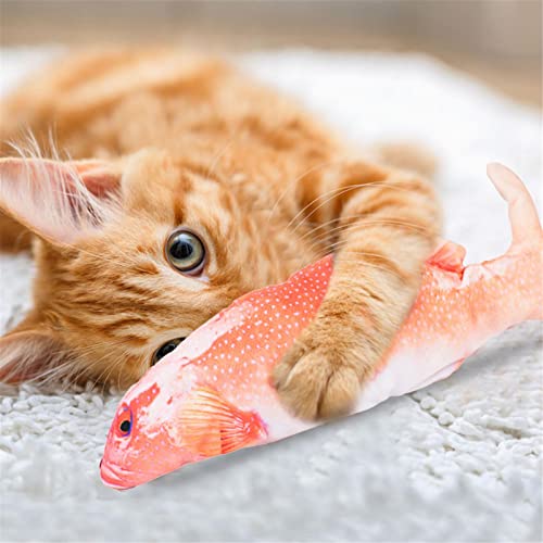 Dimweca Juguete eléctrico para Gatos con Peces - Juguete Flexible Realista para Gatos con Peces | Juguete de pez Flotante en Movimiento, pateador de Gato USB, Juguetes interactivos de Hierba gatera