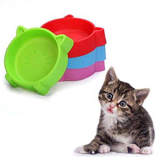 Diseño de cara de gato de dibujos animados para mascotas, cachorros, alimentos para alimentos, agua, para perros, gatos, gatitos, alimentador