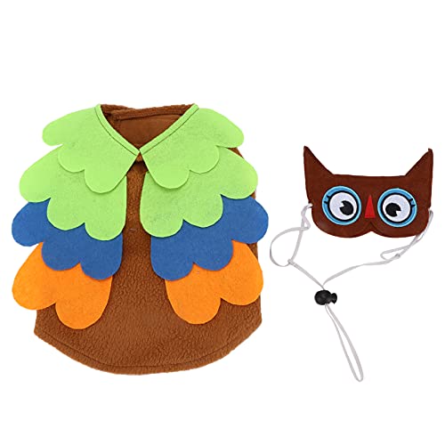 Disfraz de Halloween para mascotas, disfraz de Navidad para mascotas, ropa de búho para mascotas, traje, vestido, ropa divertida para mascotas(S)