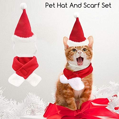 Disfraz de Papá Noel para perro, gato, mascota, disfraz de Navidad, silenciador, cosplay, ropa de invierno para cachorros, gatitos, perros pequeños, mascotas, adorable y cálido, rojo y blanco