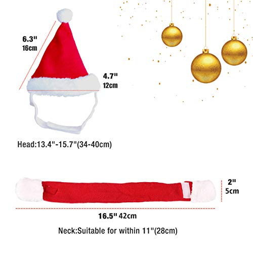 Disfraz de Papá Noel para perro, gato, mascota, disfraz de Navidad, silenciador, cosplay, ropa de invierno para cachorros, gatitos, perros pequeños, mascotas, adorable y cálido, rojo y blanco