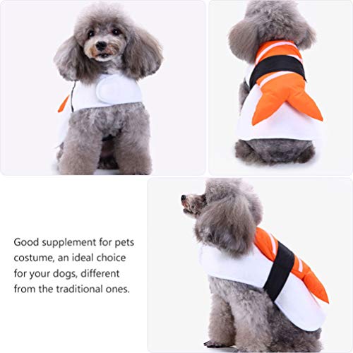 Disfraz de perro de POPETPOP para Halloween, divertido salmón, sushi, cosplay para perros pequeños, medianos y grandes