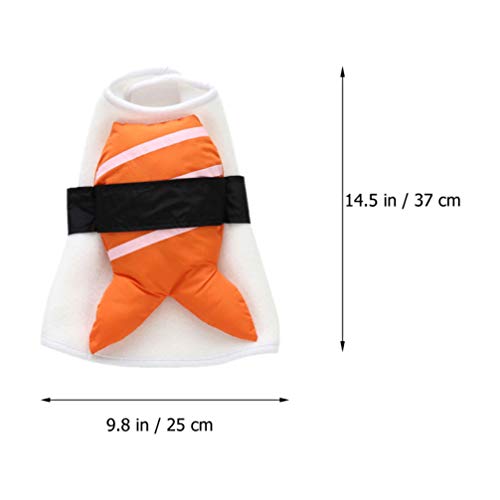 Disfraz de perro de POPETPOP para Halloween, divertido salmón, sushi, cosplay para perros pequeños, medianos y grandes