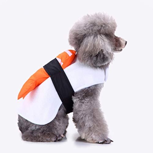 Disfraz de perro de POPETPOP para Halloween, divertido salmón, sushi, cosplay para perros pequeños, medianos y grandes
