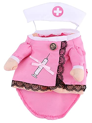 Disfraz de Perro Perro Disfraces de Halloween Equipo de Enfermera de Gato con Sombrero Halloween Disfraces de Mascotas Accesorios para Perros Cosplay Apparel Trajes de Perro para Mascotas Pink L