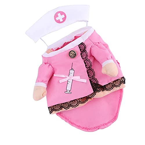 Disfraz de Perro Perro Disfraces de Halloween Equipo de Enfermera de Gato con Sombrero Halloween Disfraces de Mascotas Accesorios para Perros Cosplay Apparel Trajes de Perro para Mascotas Pink L