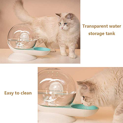 Dispensador de agua para mascotas en forma de caracol, fuente de agua automática para gatos, dispensador de cuenco para mascotas, filtro de fibra de algodón, antideslizante, gran capacidad, 2,8 l