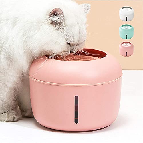 Dispensadores de agua para masco Dispensador de agua de PET circulante 2.5L, filtración múltiple de oxígeno activo, ultraavillado y ahorro de energía Fuente de agua para gatos y perros pequeños