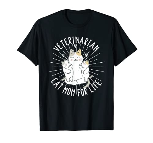 Divertido veterinario Juego de palabras Gato Mamá de por Camiseta