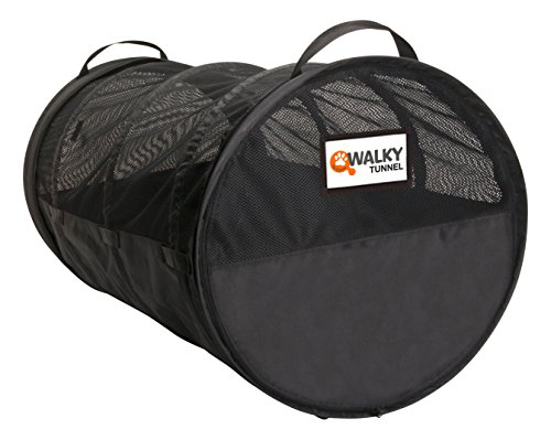 dobar 62400 Walky túnel – Enorme – Caja de Transporte para Mascotas en el Coche, Plegable de Lujo Bolsa de Transporte para Varios Perros y Gatos, diámetro 60 x 120 cm, XXL, Negro
