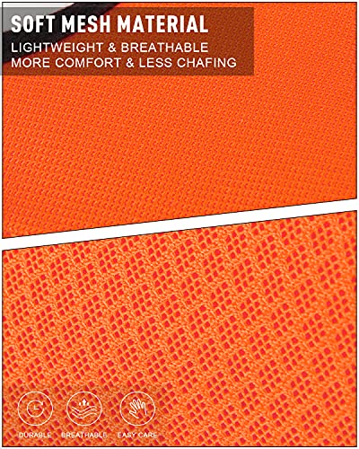 Dociote Arnés Perro con Lineas Mediano Pequeño Arnés Pecho para Cachorros Perros Pequeños y Gatos Reflecantes Transpirable Ajustable Arnés para Caminar Entrenamiento Perro Naranja XS