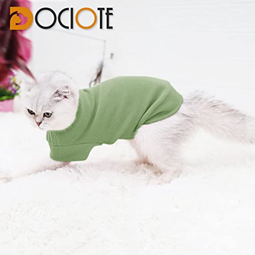 Dociote Jersey para Perro Pequeño- Ropa para Perros y Gato Chaleco Suéter para Invierno para Perro Mascotas pequeño y medianos Verde S