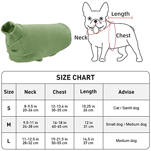 Dociote Jersey para Perro Pequeño- Ropa para Perros y Gato Chaleco Suéter para Invierno para Perro Mascotas pequeño y medianos Verde S