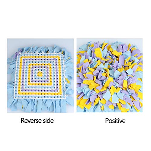 DODUOS Alfombra Olfativa para Perros de 45x45cm Snuffle Mat para Mascotas para Promueve la Búsqueda de Alimentos Alfombra de Actividades para Estimula el Olfato del Perro