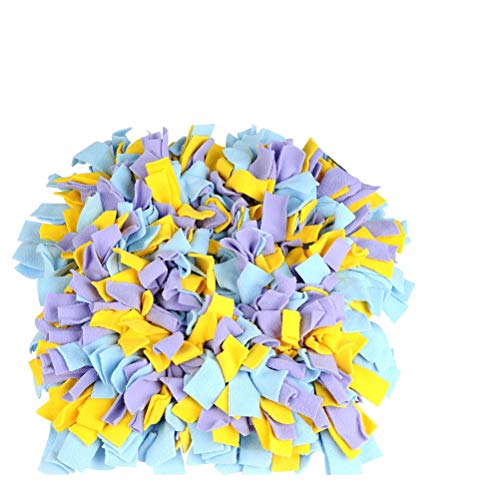 DODUOS Alfombra Olfativa para Perros de 45x45cm Snuffle Mat para Mascotas para Promueve la Búsqueda de Alimentos Alfombra de Actividades para Estimula el Olfato del Perro